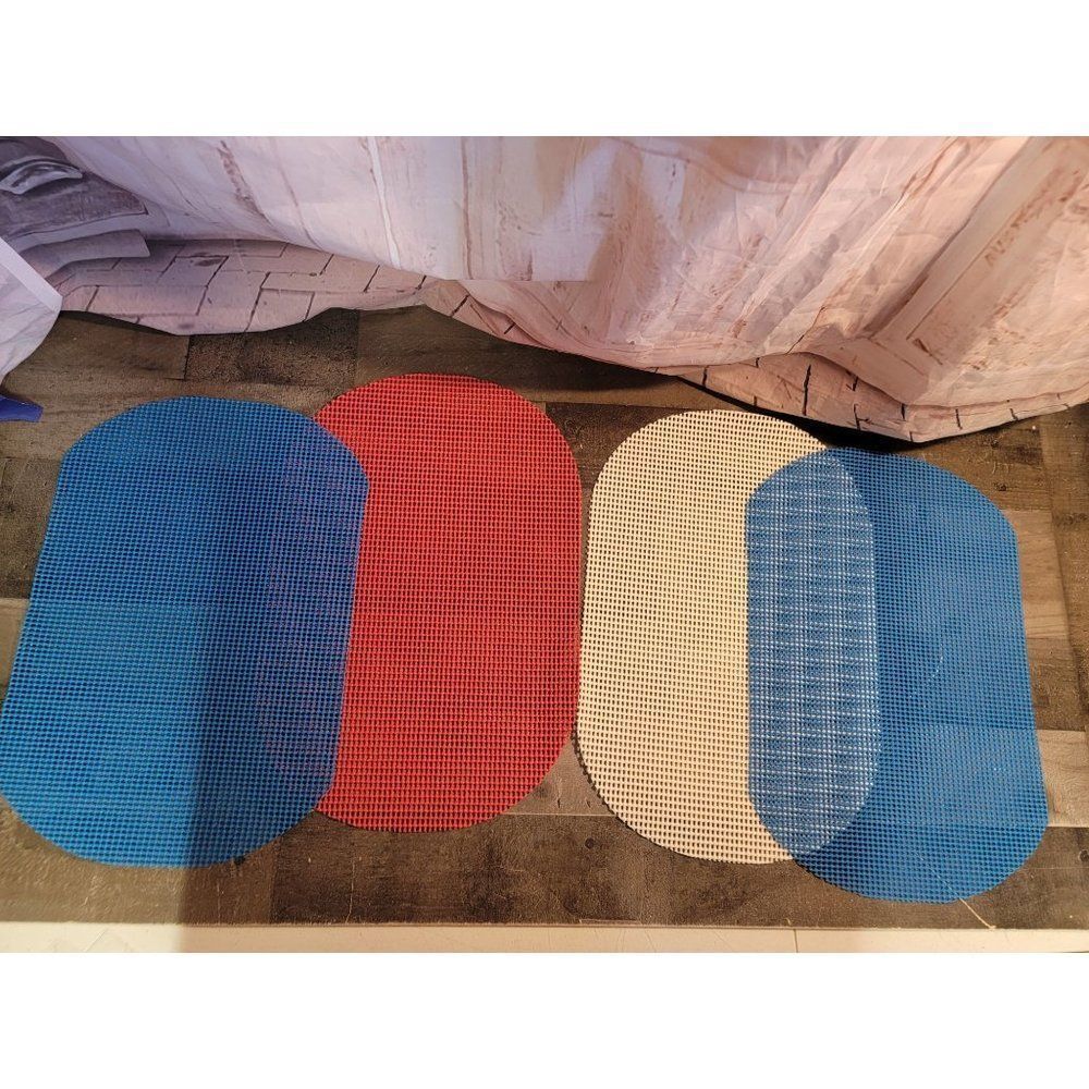 Red white blue USA America July 4th set placemat set‎